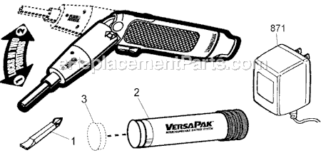 Page A Diagram and Parts List for VP750B Type 1 Black and Decker Electric Drill